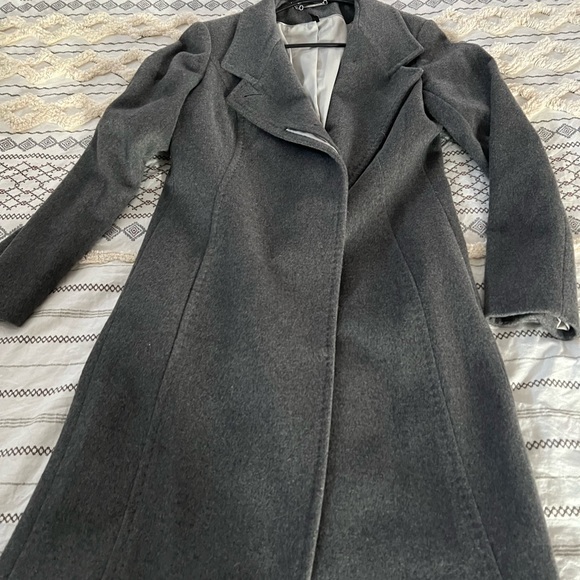 White House Black Market Grey Coat - Picture 2 of 5